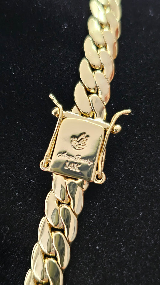 (La más Vendida)Set Miami Cuban y Brazalete 10mm(PVD) Hechas a Mano