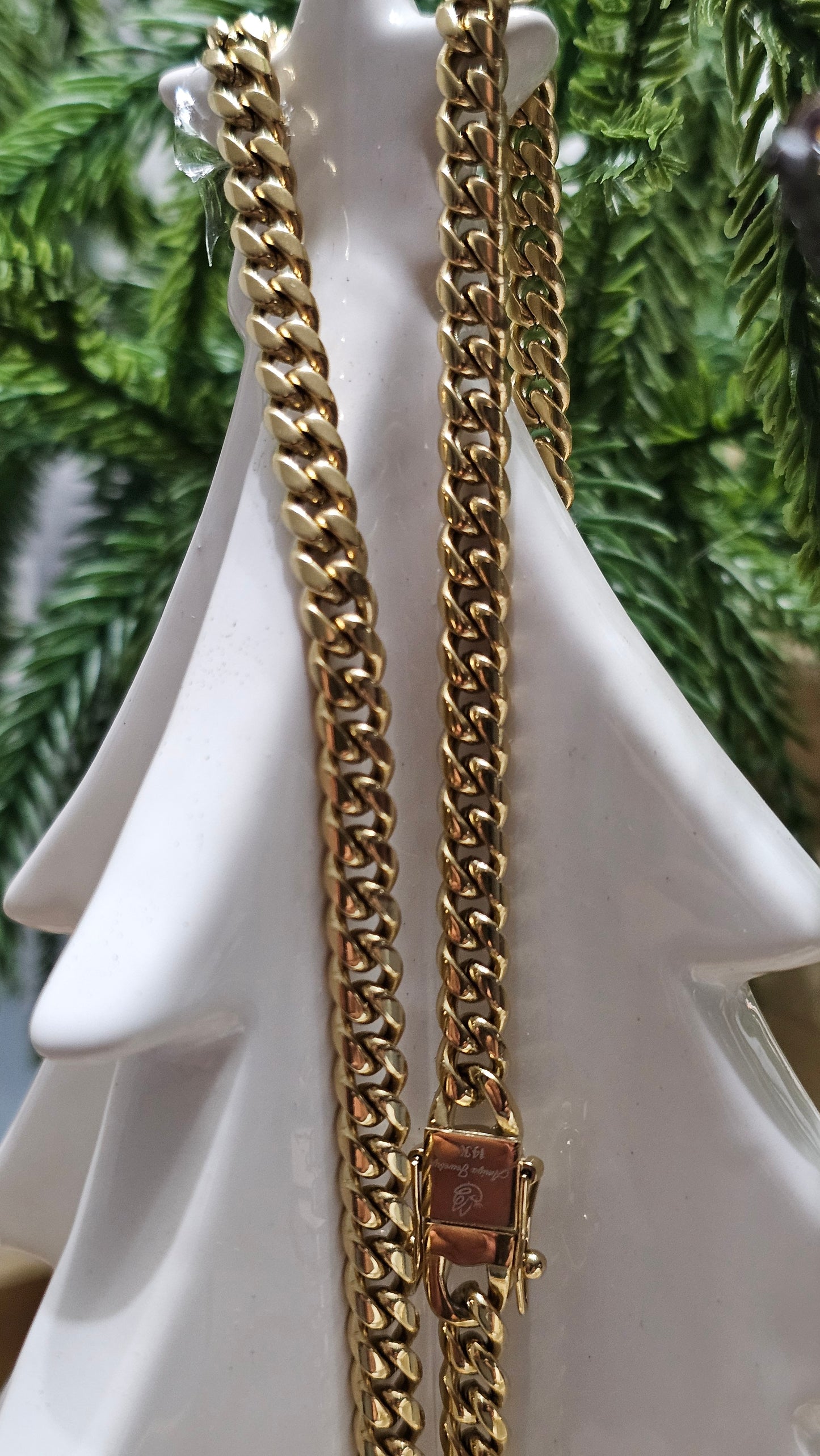 Cadena Miami Cuban 6mm x 22" Brazalete Gratis. ( 1 año de Garantía)