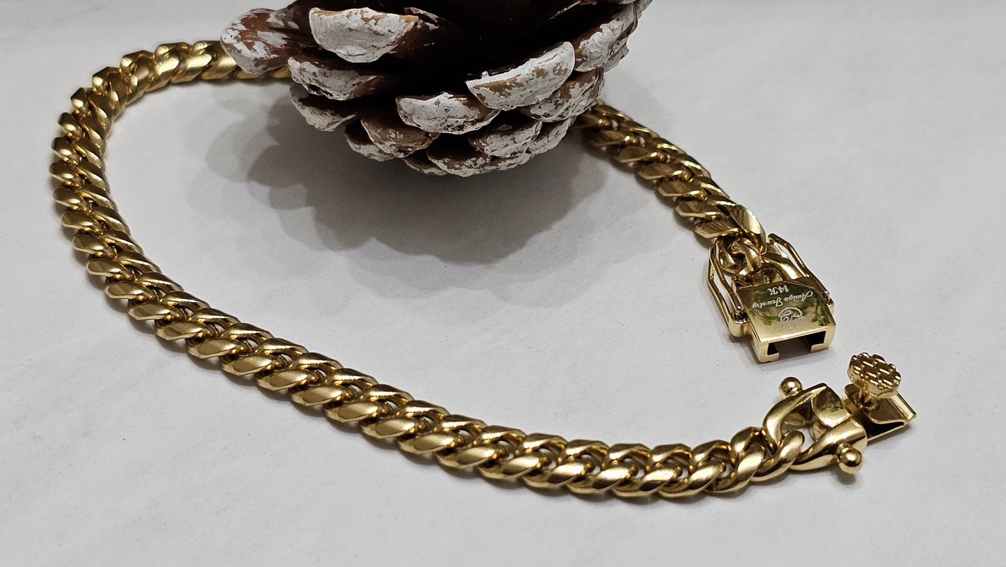 Cadena Miami Cuban 6mm x 22" Brazalete Gratis. ( 1 año de Garantía)