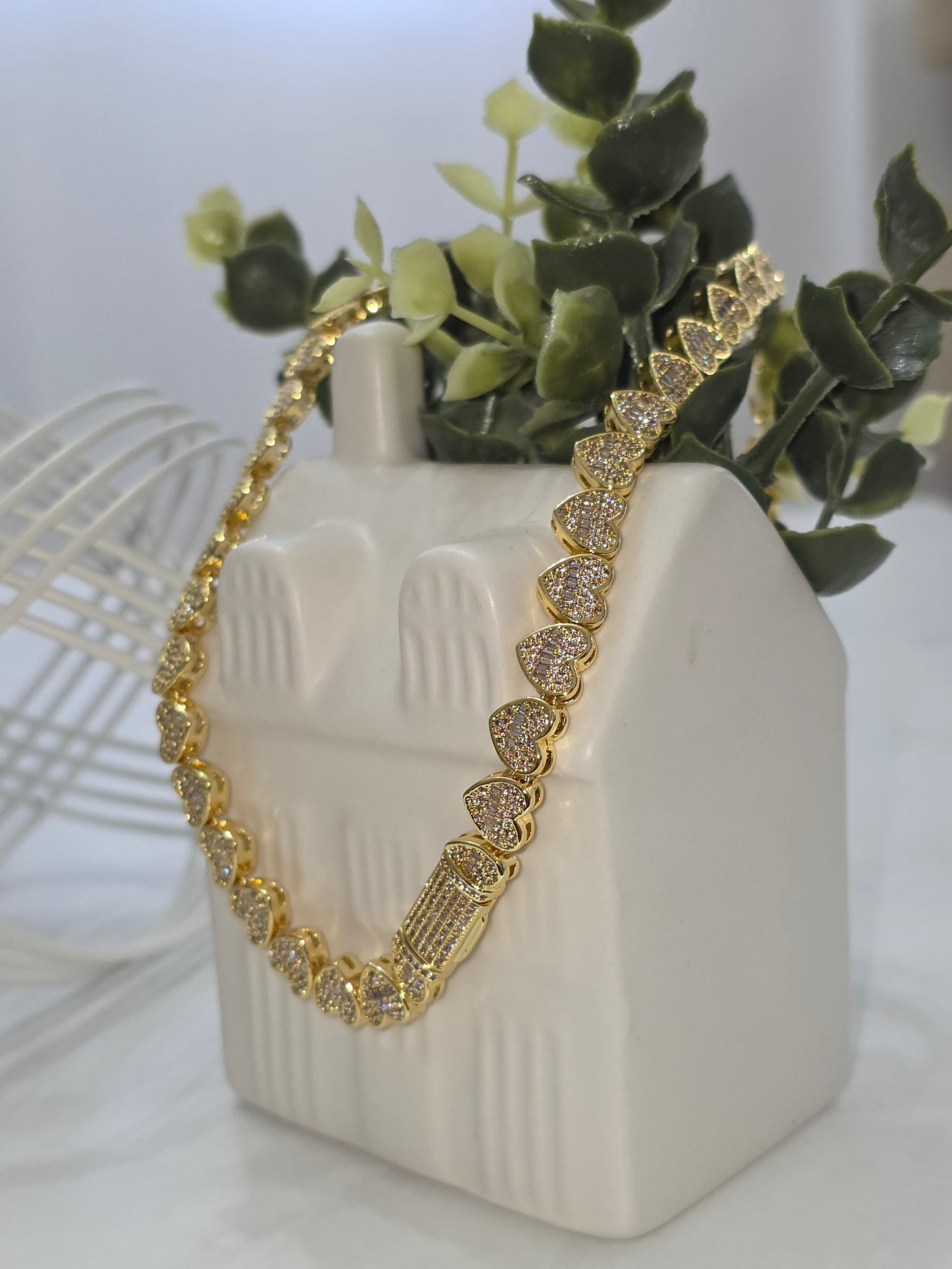 Set de Corazones 8mm x 20" PVD + Charm de PR Brazalete Gratis