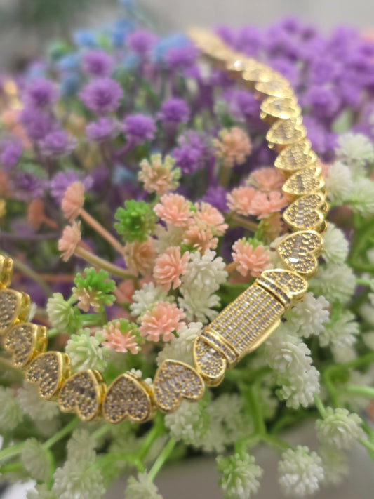 Set de Corazones 8mm x 20" PVD Brazalete Gratis