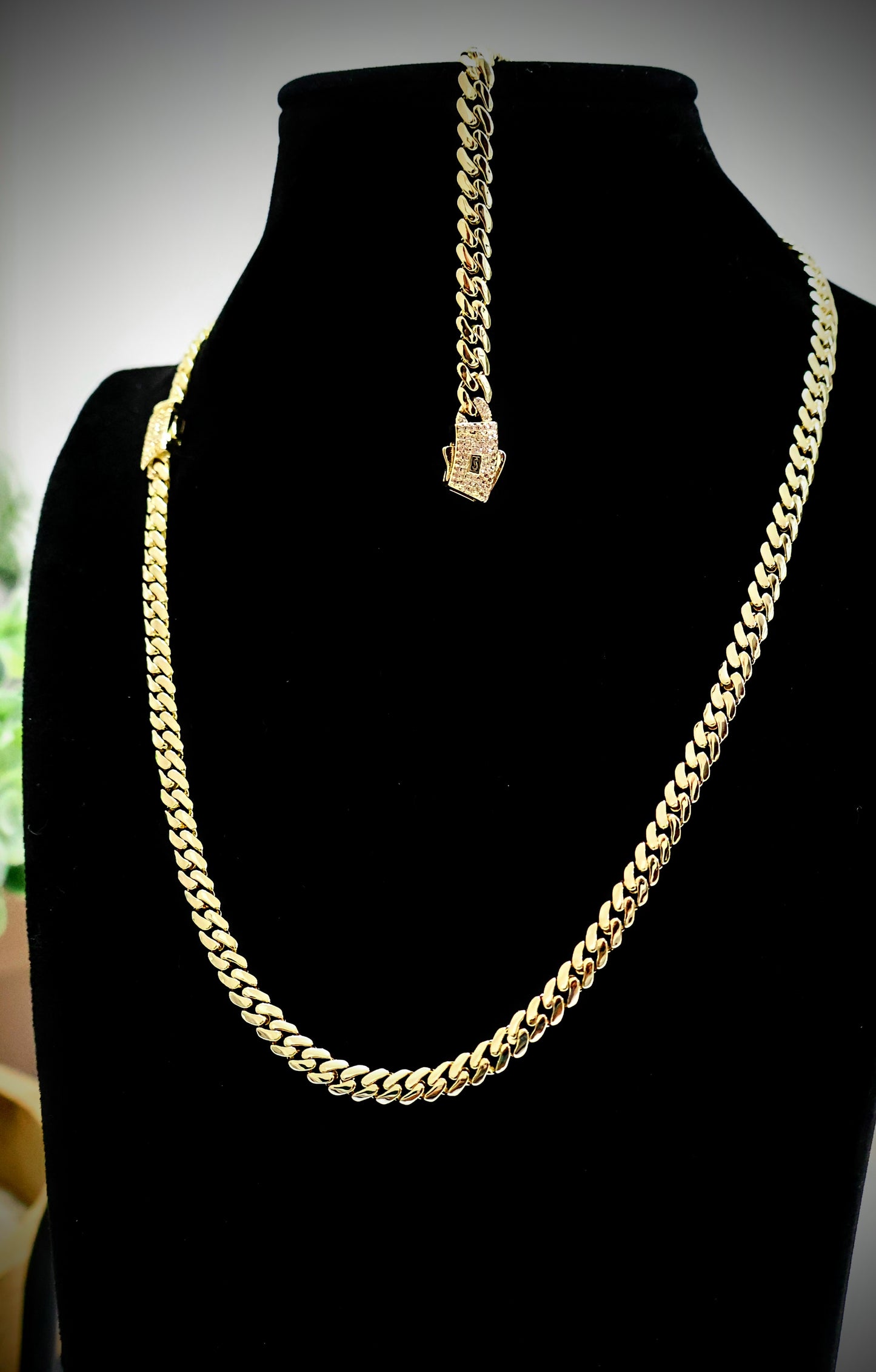 Set Miami Cuban y Brazalete 6mm(PVD) Hechas a Mano