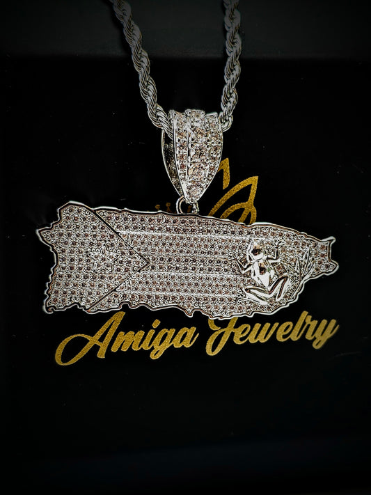 Bello Charm de Puerto Rico Stainless Steel (Plateado)