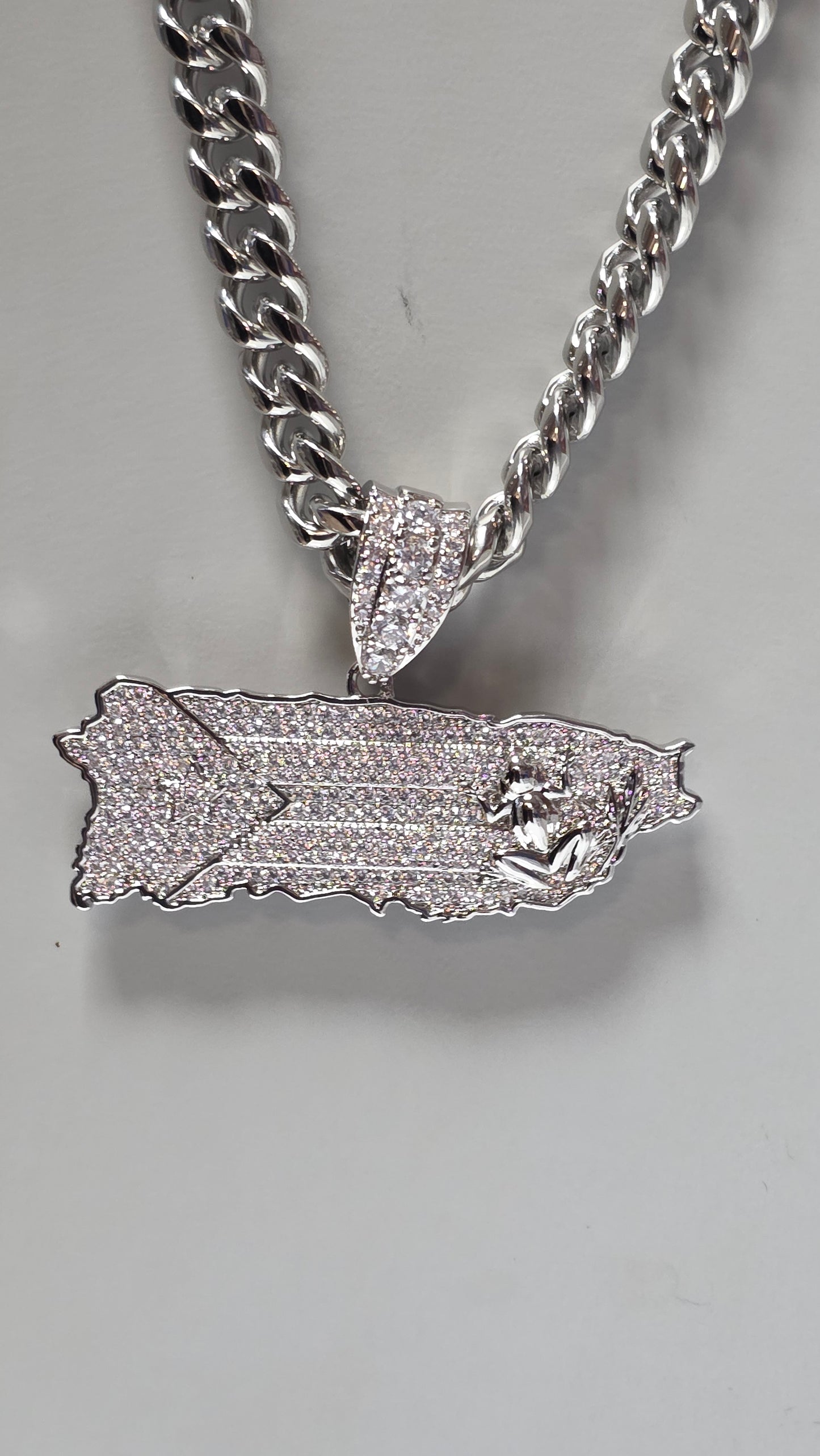 Bello Charm de Puerto Rico Stainless Steel (Plateado)