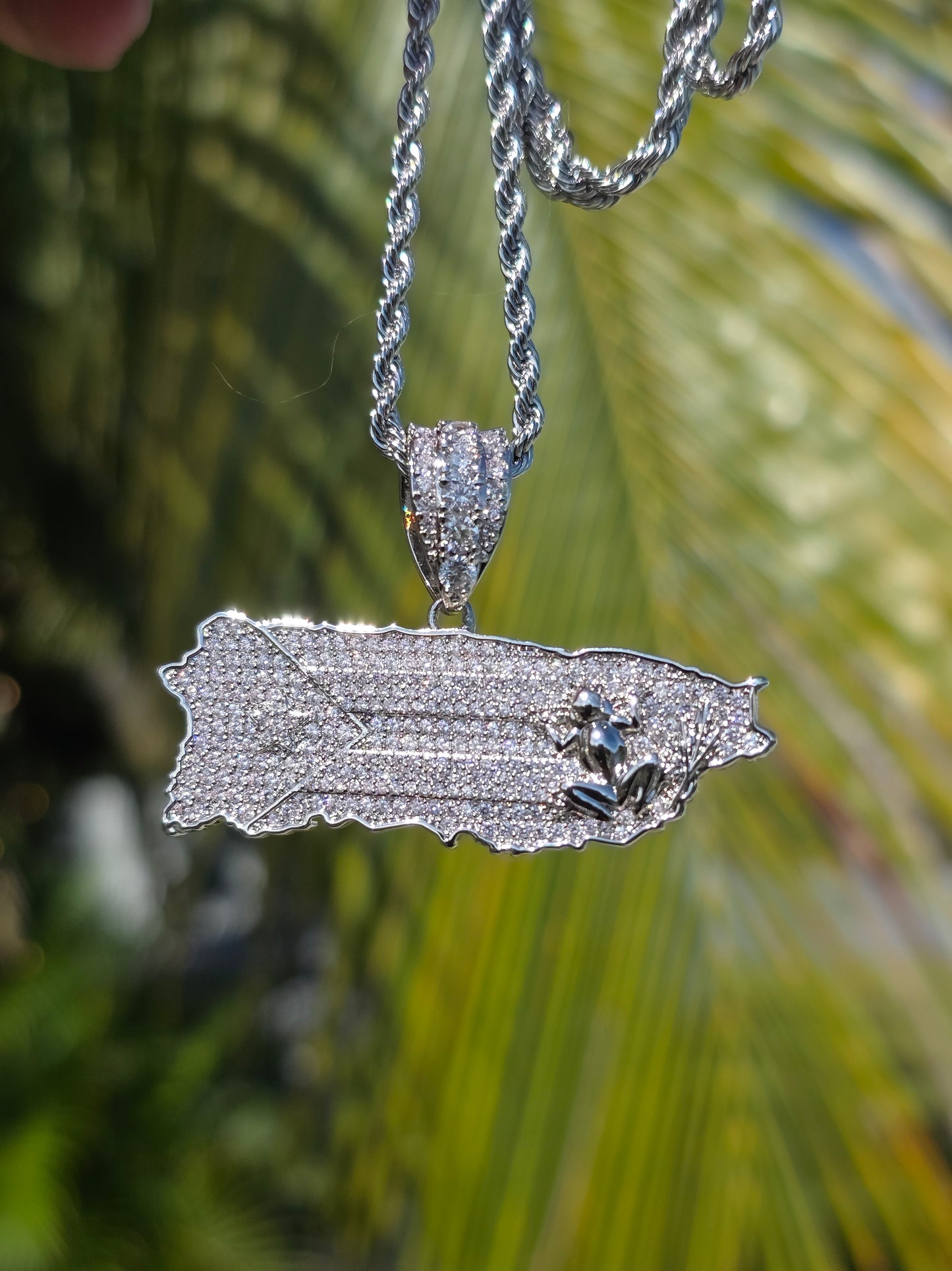 Bello Charm de Puerto Rico Stainless Steel (Plateado)