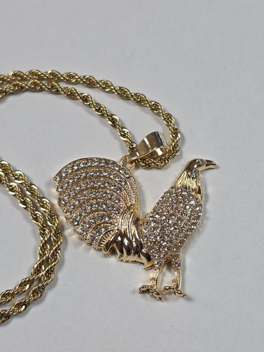 Soga 3mm PVD Stainless steel + Charm de Gallo