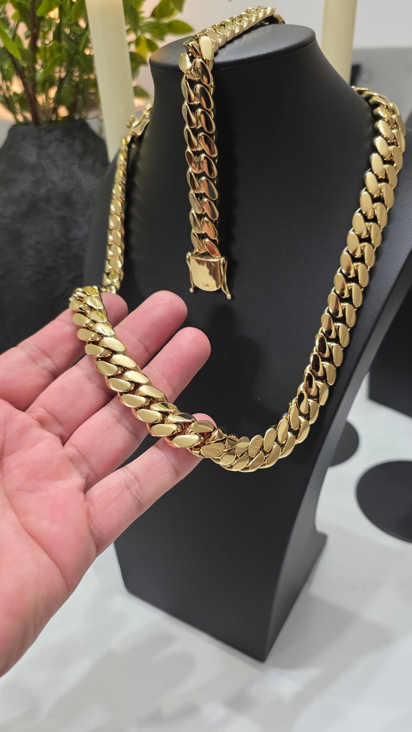 Miami Cuban 15MM PVD PREMIUM Hechas a Mano (Eslabón Pegado)