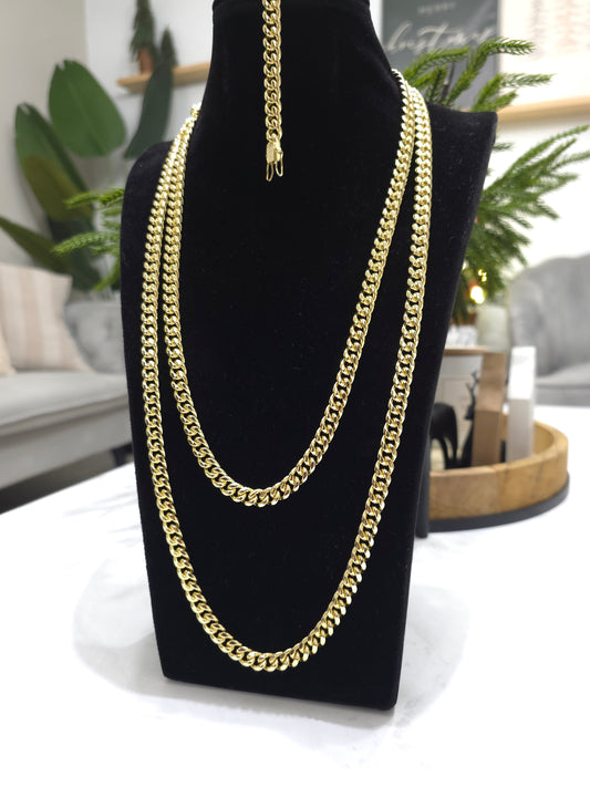 Lo Nuevo PVD color 14kt Real. Set 8mm Stainless steel PVD, 1 Año de Garantía