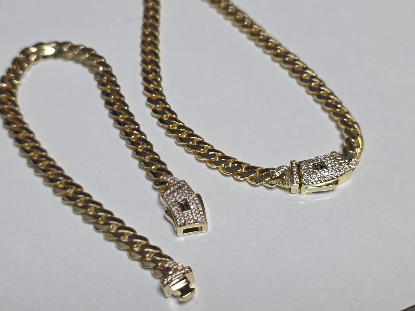 Set Miami Cuban y Brazalete 6mm(PVD) Hechas a Mano