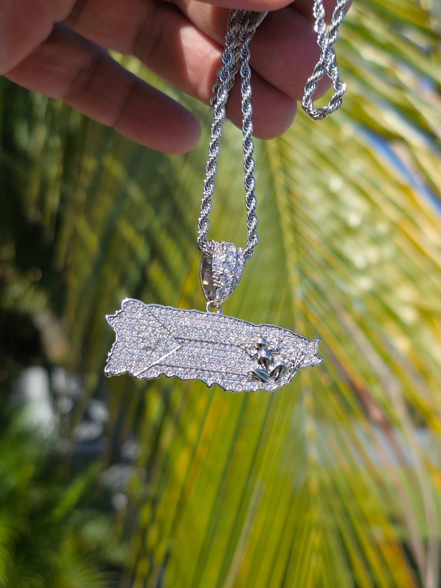 Bello Charm de Puerto Rico Stainless Steel (Plateado)
