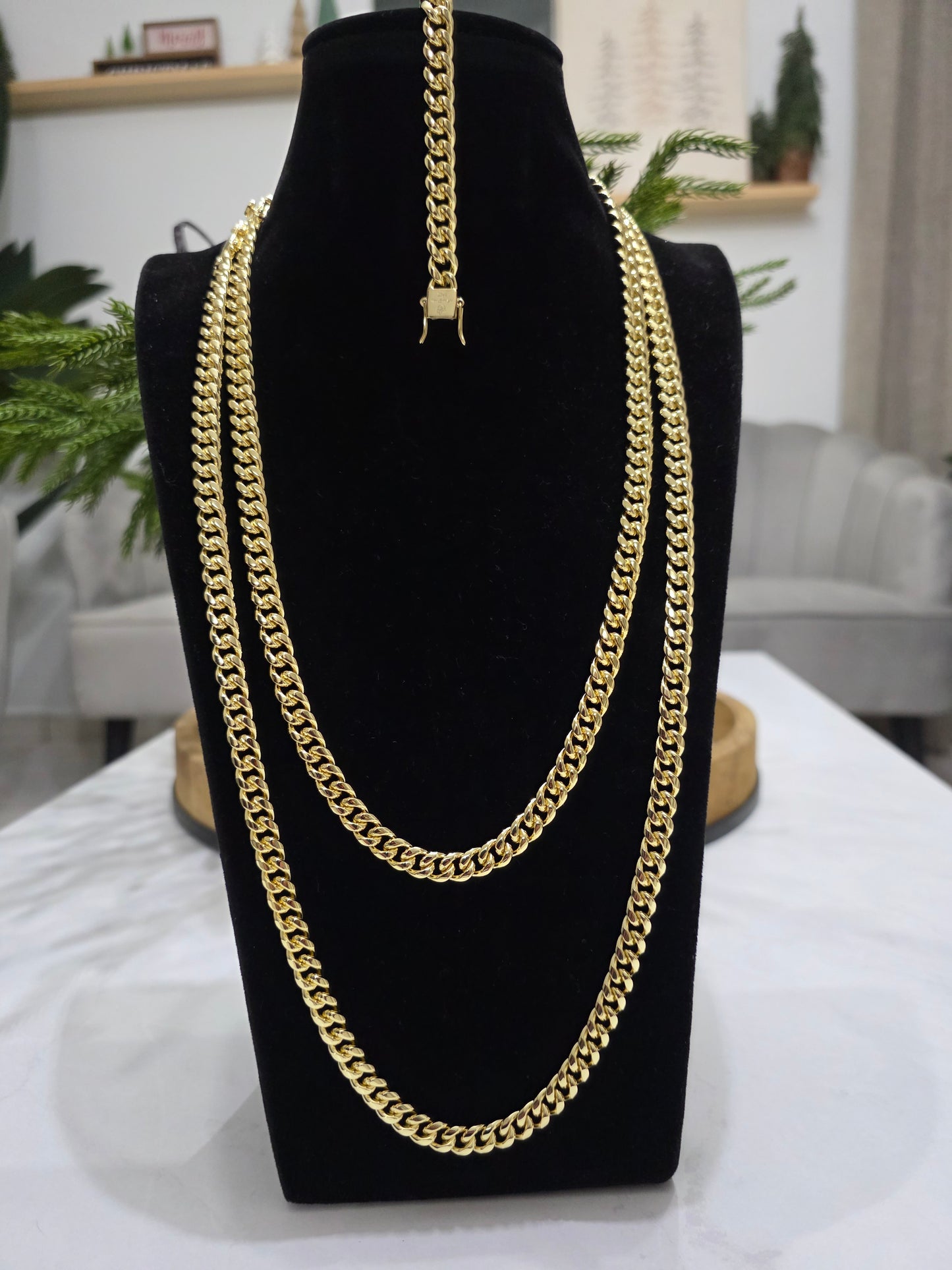 Lo Nuevo PVD color 14kt Real. Set 8mm Stainless steel PVD, 1 Año de Garantía