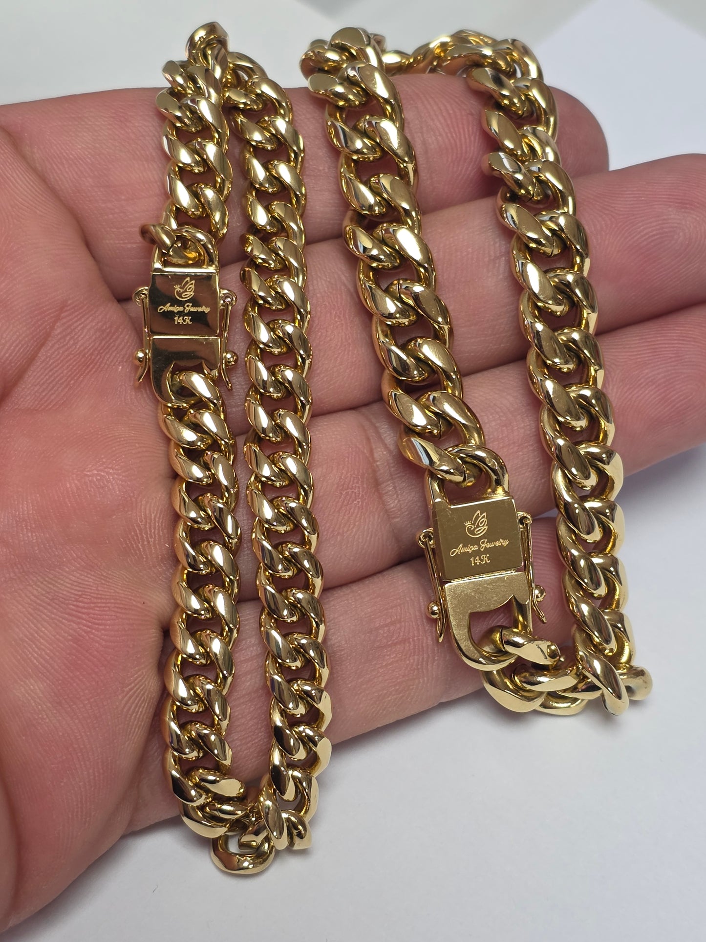 Brazalete Miami Cuban 10MM x 8.5" PVD, 1 Año de Garantía