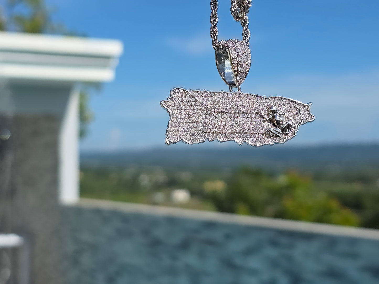 Bello Charm de Puerto Rico Stainless Steel (Plateado)