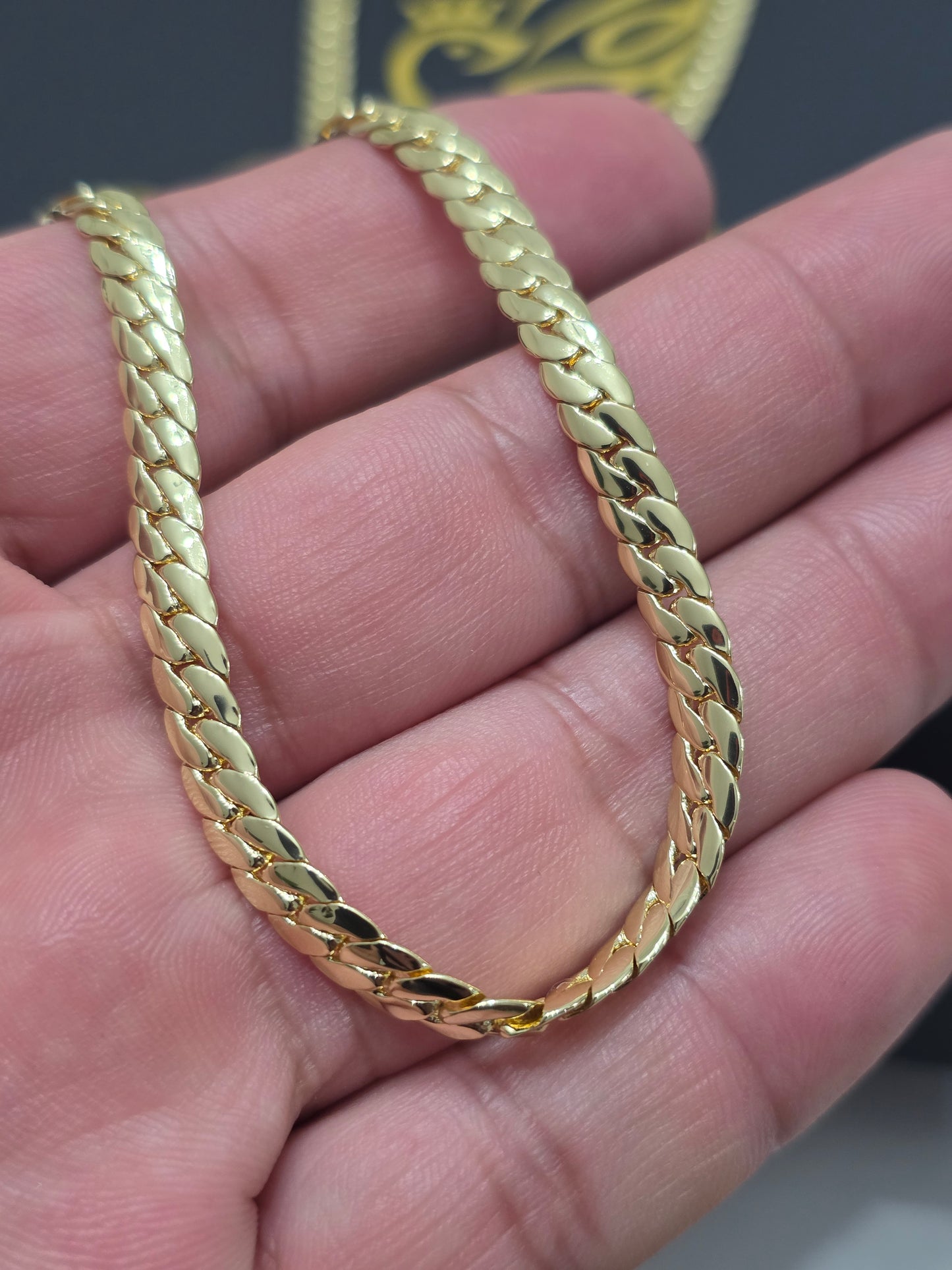 Set Miami Cuban y Brazalete 6mm(PVD) Hechas a Mano