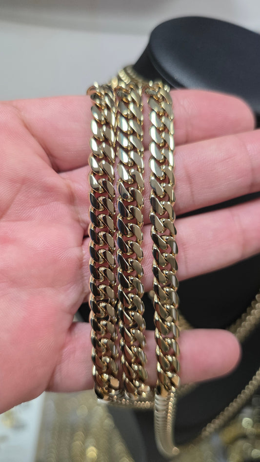 OFERTA DEL MES $60 Descuento Set 8mm PVD Premium Plus Hechas a Mano Eslabón Pegado 1 Año de Garantía