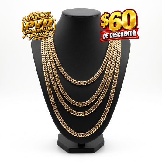 OFERTA DEL MES $60 Descuento             Set 8mm PVD Premium Plus      Hechas a Mano Eslabón Pegado      1 Año de Garantía