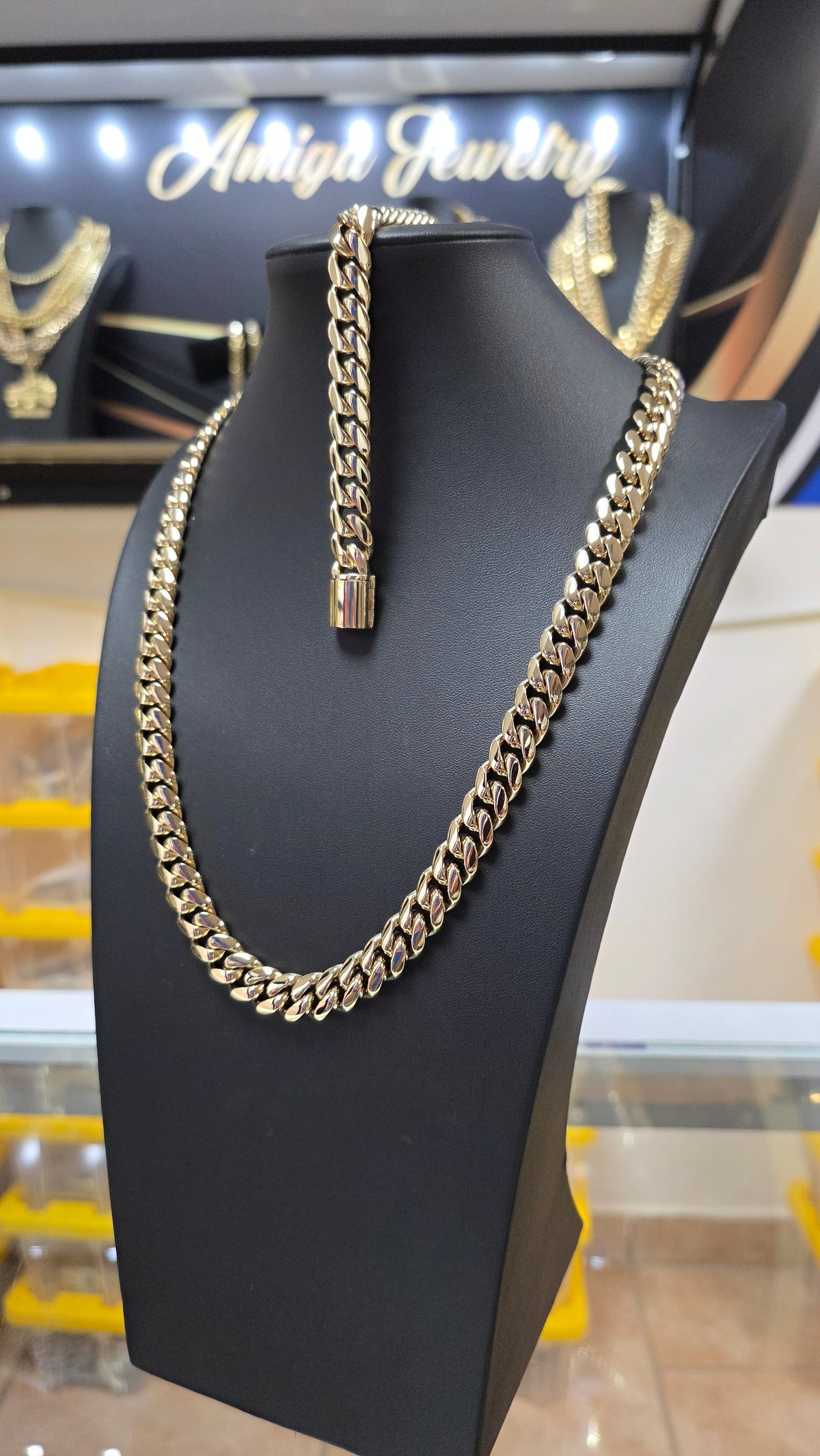 OFERTA DEL MES $80 Descuento             Set 12mm PVD Premium Plus      Hechas a Mano Eslabón Pegado      1 Año de Garantía (Copy)