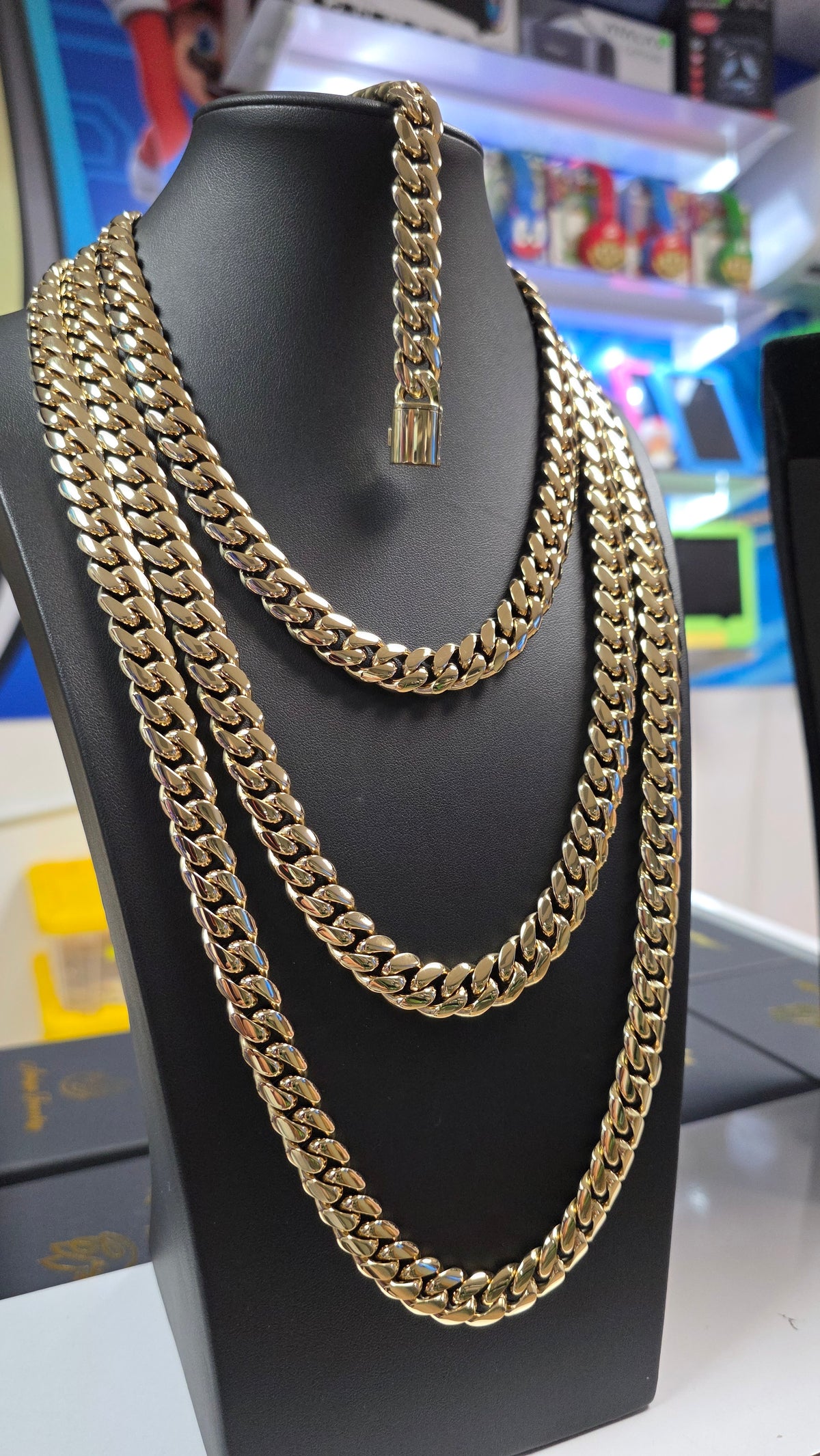 OFERTA DEL MES $80 Descuento             Set 12mm PVD Premium Plus      Hechas a Mano Eslabón Pegado      1 Año de Garantía (Copy)