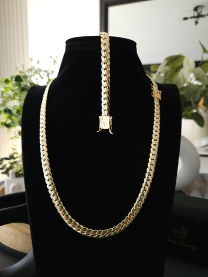 (Oferta de San Valentín)Set Miami Cuban y Brazalete 10mm(PVD) Hechas a Mano