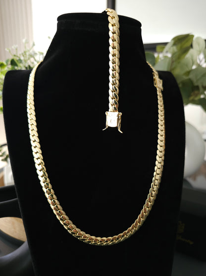 (Oferta de San Valentín)Set Miami Cuban y Brazalete 10mm(PVD) Hechas a Mano