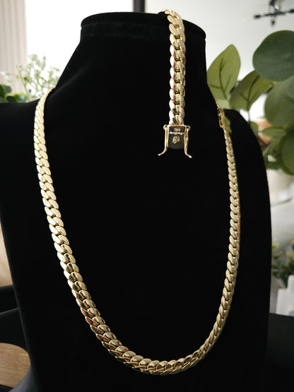 (Oferta de San Valentín)Set Miami Cuban y Brazalete 10mm(PVD) Hechas a Mano