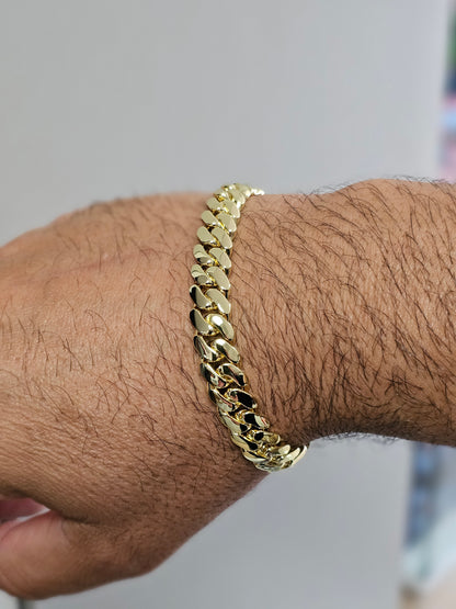 Brazalete Miami Cuban 10MM PVD,Hechas a Mano