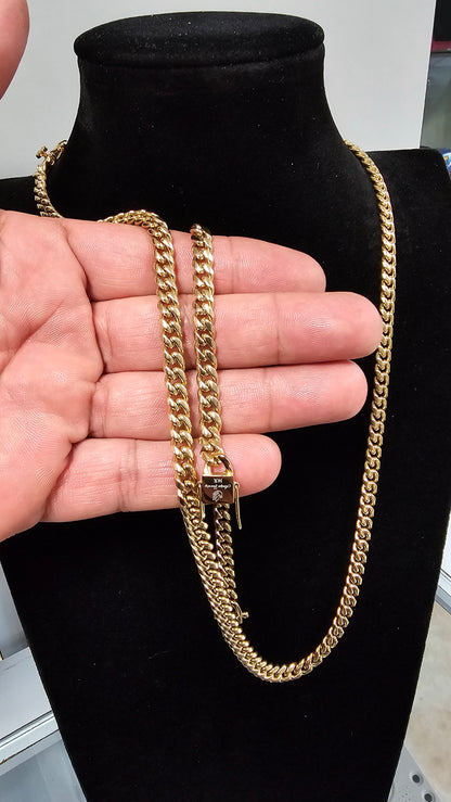 Cadena Miami Cuban 6mm  x 22"  Brazalete Gratis.                          ( 1 año de Garantía)