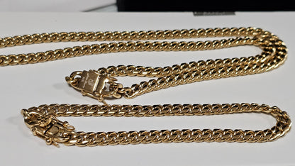 Cadena Miami Cuban 6mm  x 22"  Brazalete Gratis.                          ( 1 año de Garantía)