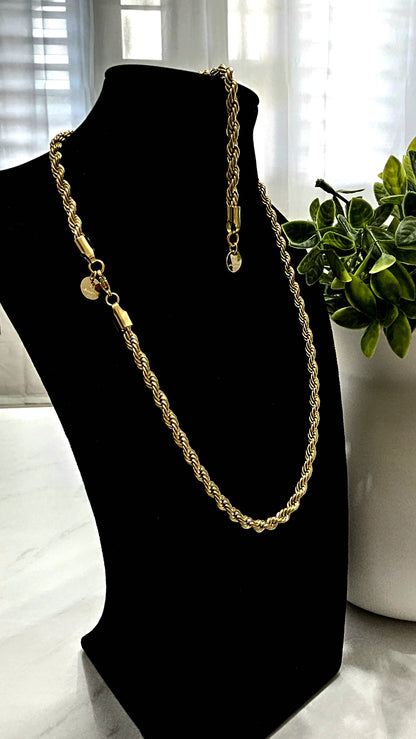 Set de Soga 6mm PVD Stainless steel, Brazalete Gratis