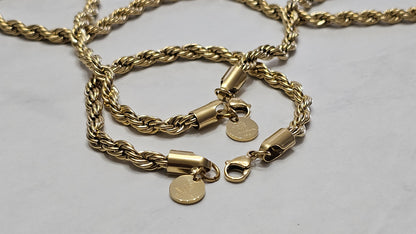 Set de Soga 6mm PVD Stainless steel, Brazalete Gratis