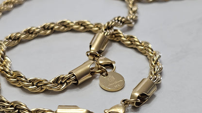 Set de Soga 6mm PVD Stainless steel, Brazalete Gratis