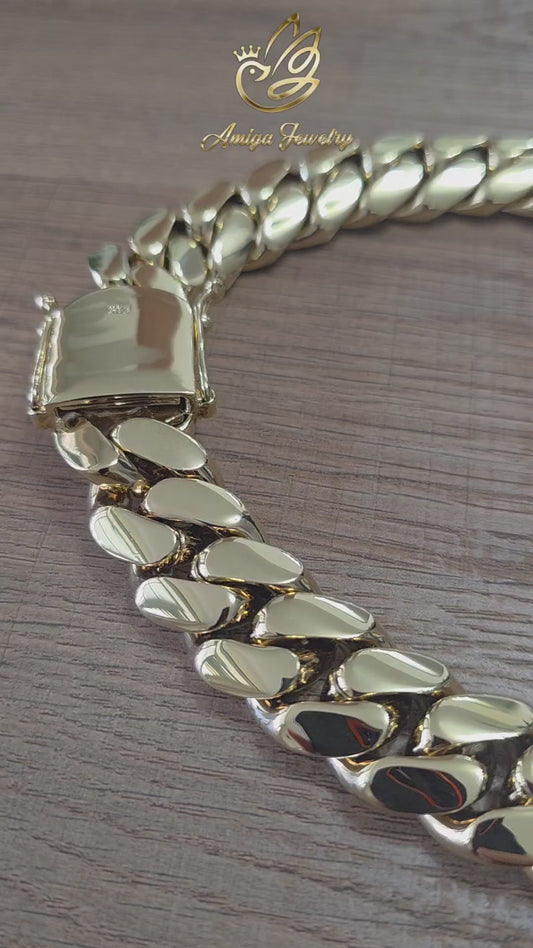 Miami Cuban 22MM (PVD PREMIUM )Hechas a Mano  (Eslabón Pegado)