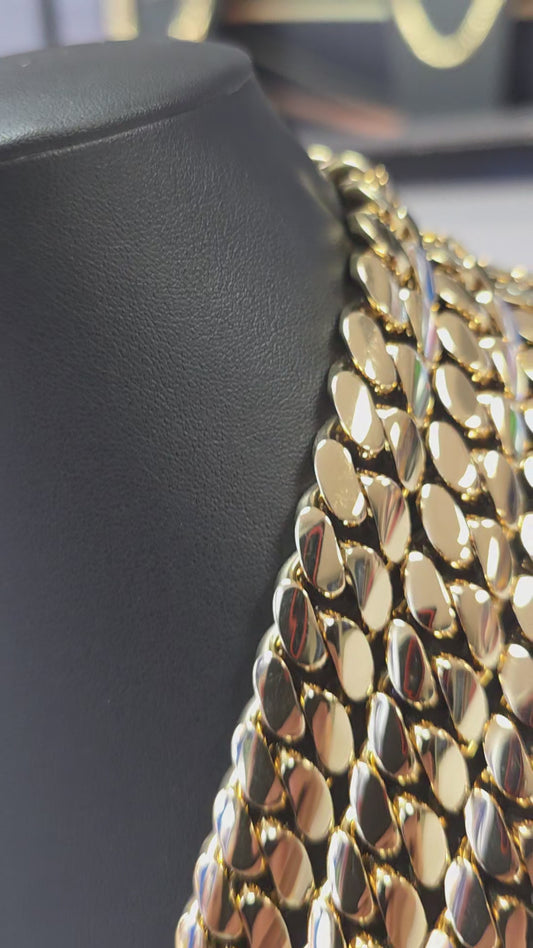 Miami Cuban 15MM                   PVD PREMIUM Hechas a Mano  (Eslabón Pegado)