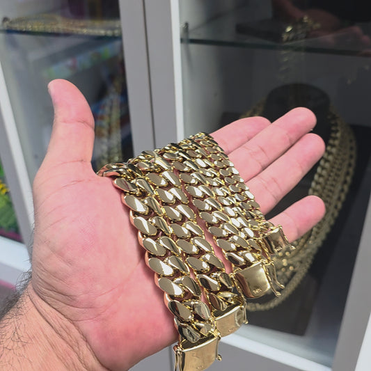 Brazalete Miami Cuban 20MM (PVD PREMIUM )Hechas a Mano  (Eslabón Pegado)