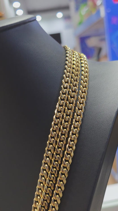 Cadena Miami Cuban 6mm  Brazalete Gratis. Uso diario                         ( 1 año de Garantía)