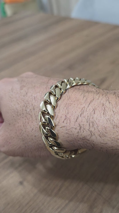Miami Cuban 12MM                     PVD PREMIUM Plus Hechas a Mano  (Eslabón Pegado)                               1 Año de Garantía