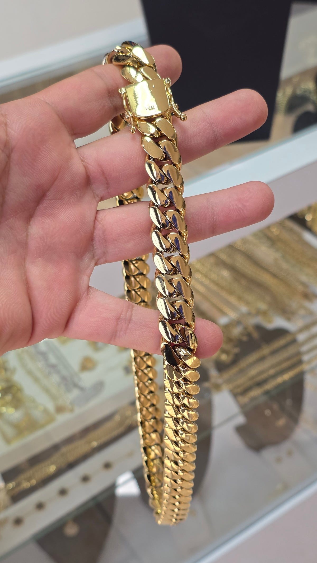 Nuevo PVD Premium Xtreme Cubana Miami Cuban 15MM Hechas a Mano                   (Eslabón Pegado)