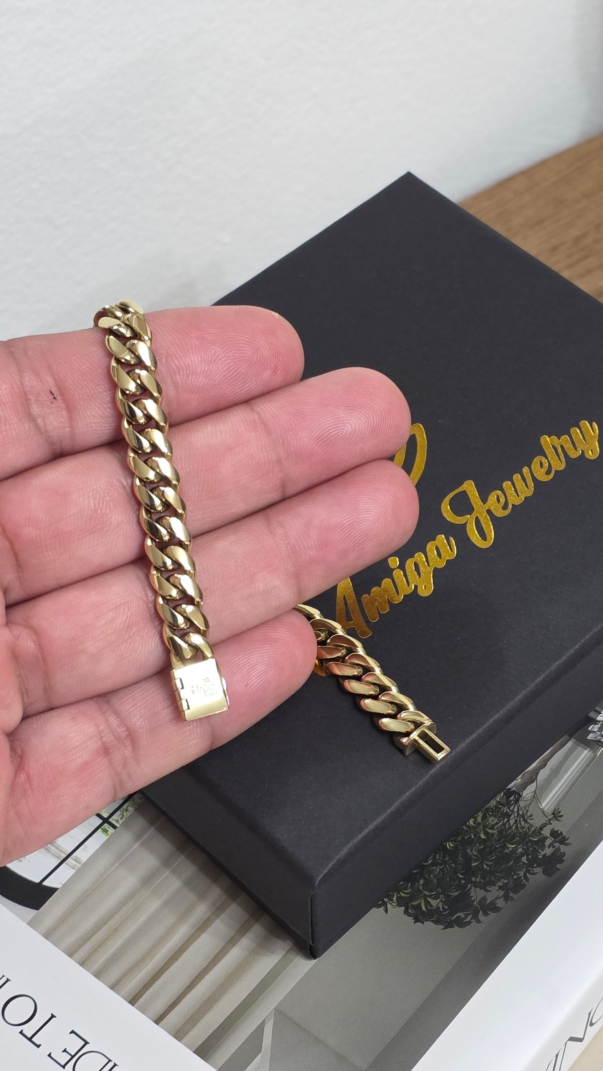 Miami Cuban 8MM                       PVD PREMIUM Plus Hechas a Mano  (Eslabón Pegado)                 1 Año de Garantía