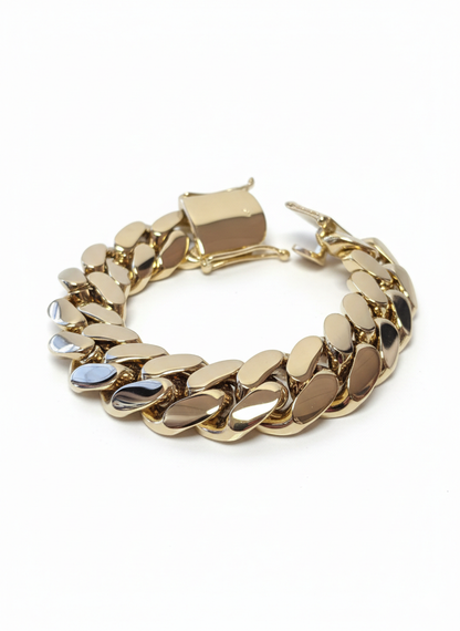Brazalete Miami Cuban 22MM (PVD PREMIUM )Hechas a Mano  (Eslabón Pegado)