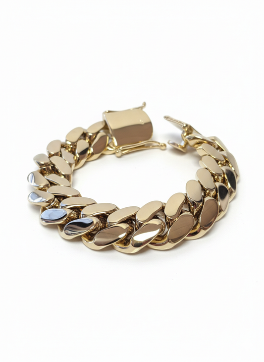 Brazalete Miami Cuban 20MM (PVD PREMIUM )Hechas a Mano  (Eslabón Pegado)