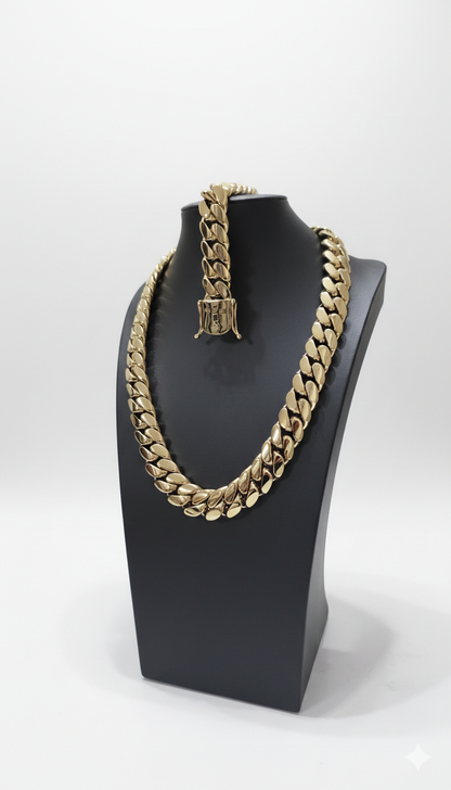 Miami Cuban 20MM                  PVD PREMIUM Hechas a Mano  (Eslabón Pegado)