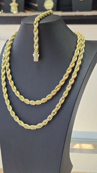 Set Ice Rope Chain 8mm