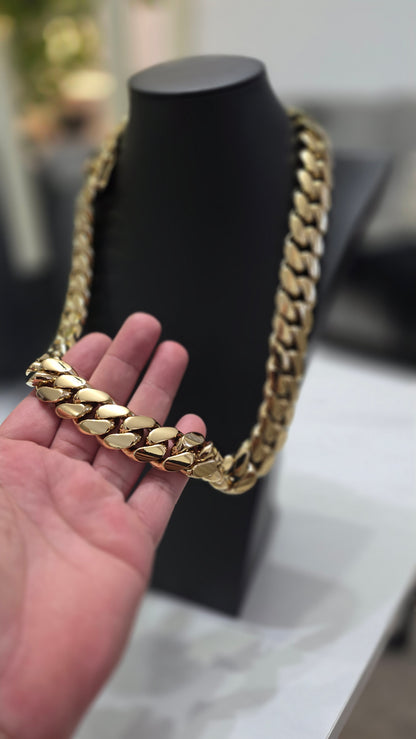 Miami Cuban 22MM (PVD PREMIUM )Hechas a Mano  (Eslabón Pegado)