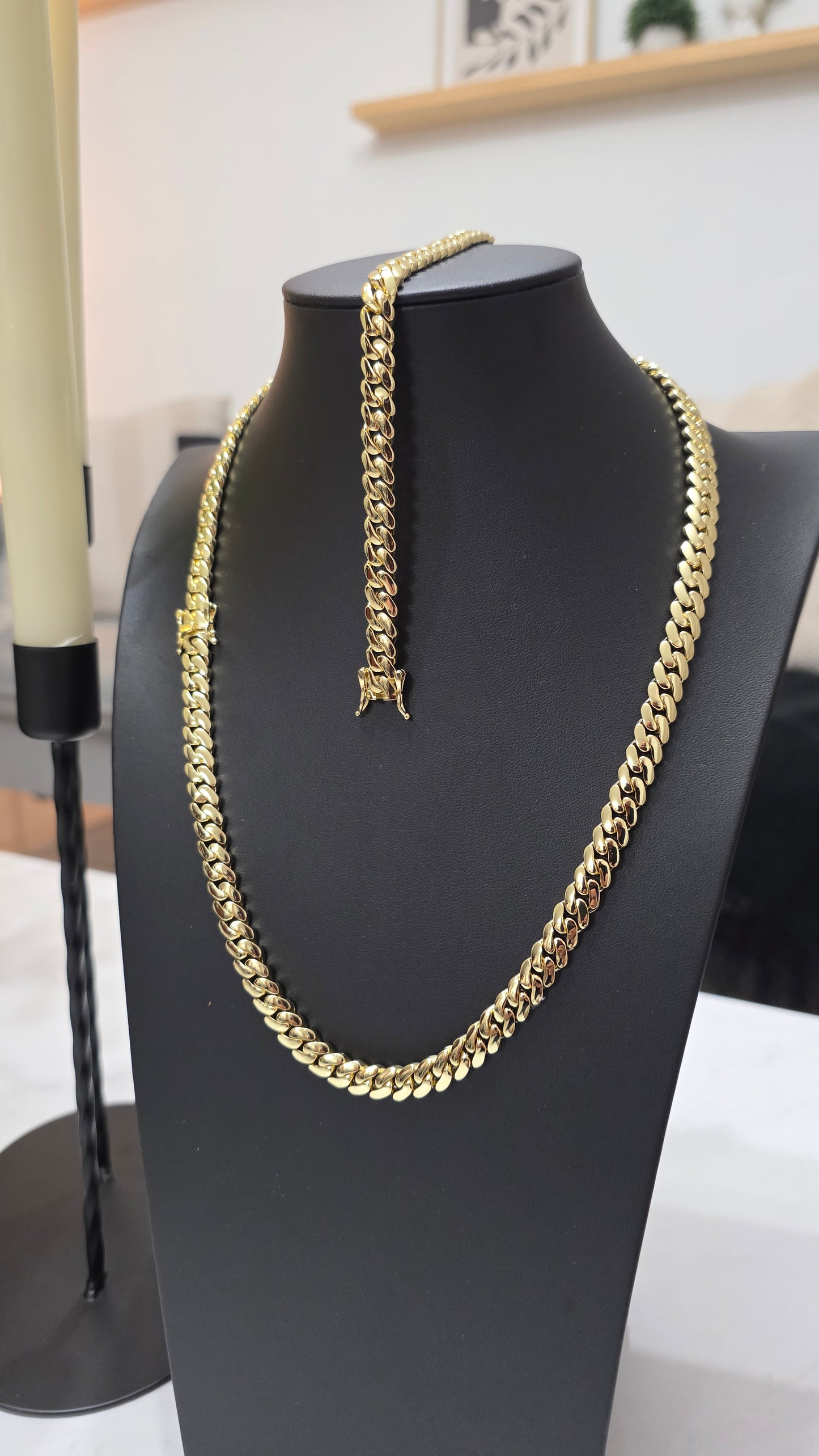 Set de 8mm  Hechas a Mano PVD Eslabón Pegado