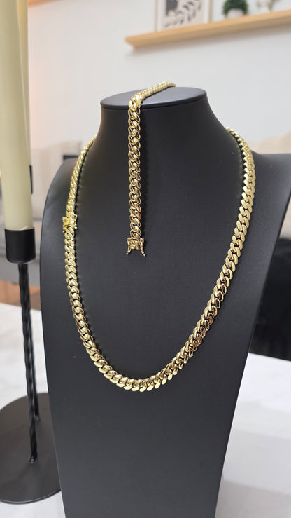 Set de 8mm  Hechas a Mano PVD Eslabón Pegado