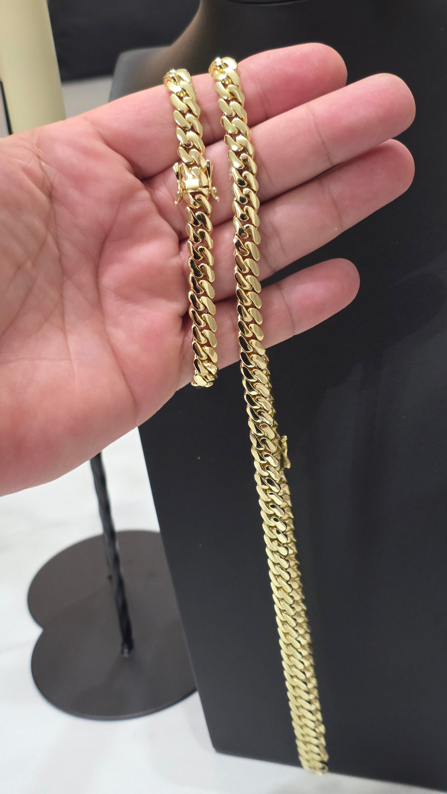 Set de 8mm  Hechas a Mano PVD Eslabón Pegado