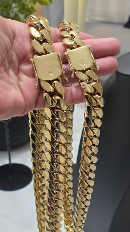 Miami Cuban 20MM                  PVD PREMIUM Hechas a Mano  (Eslabón Pegado)