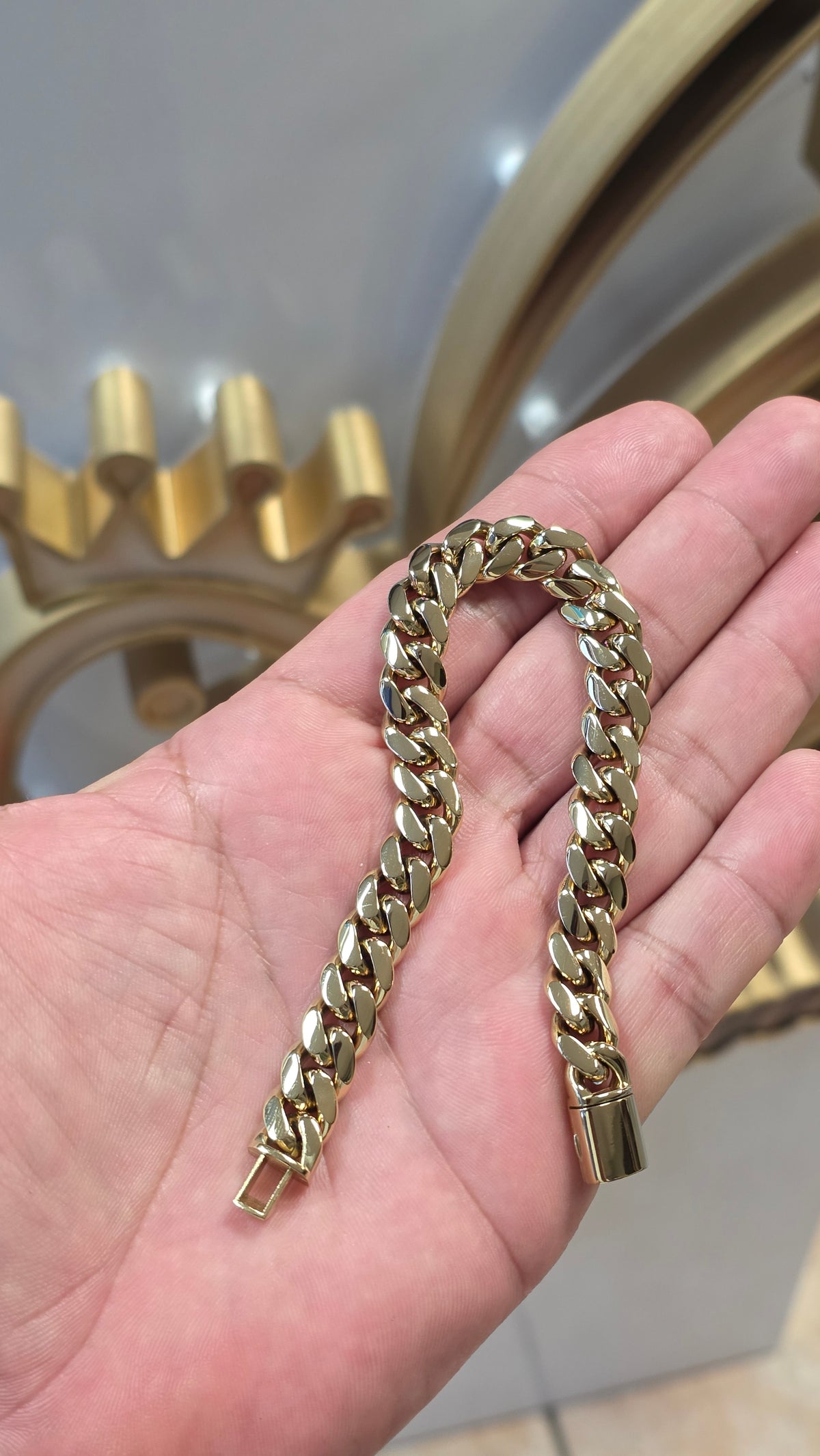 Nuevas PVD Premium Plus.  Brazalete 10mm.                             1 Año de Garantía Eslabón Pegados Hecho a mano