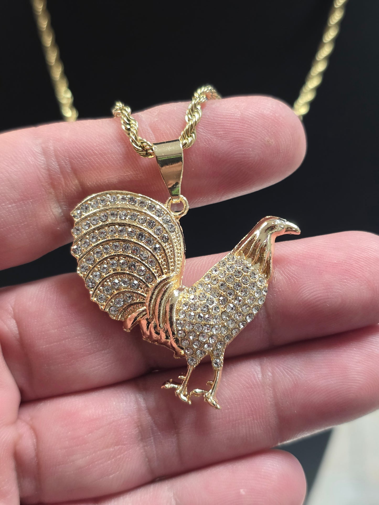 Soga 3mm PVD Stainless steel + Charm de Gallo