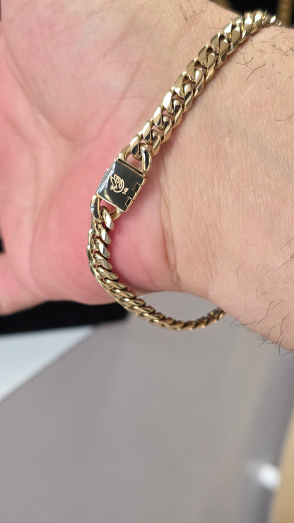 Nuevas PVD Premium Plus.  Brazalete 6mm 1 Año de Garantía Eslabón Pegados Hecho a mano